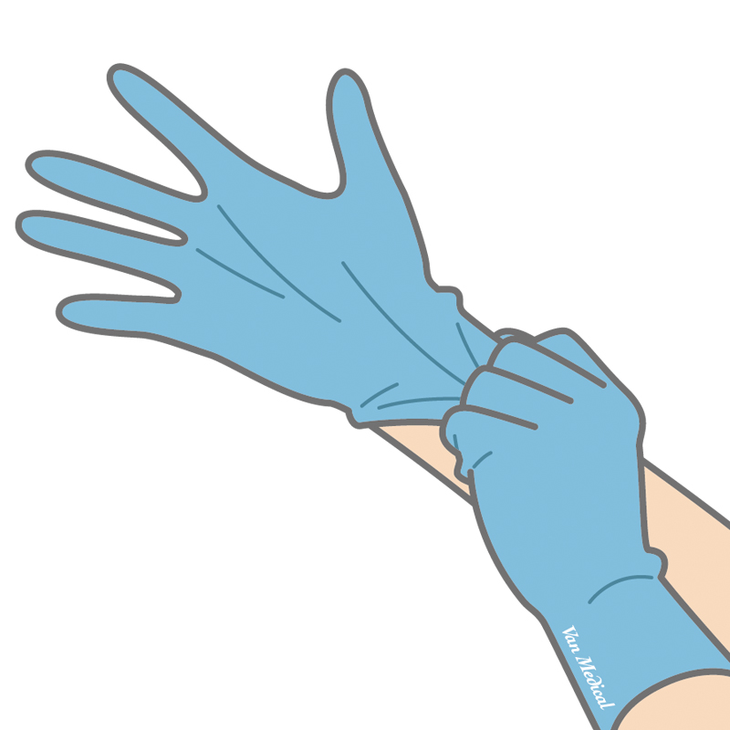 お役立ちツール第4弾 無料で使える 感染対策 啓発イラスト 手袋をつける 感染対策online